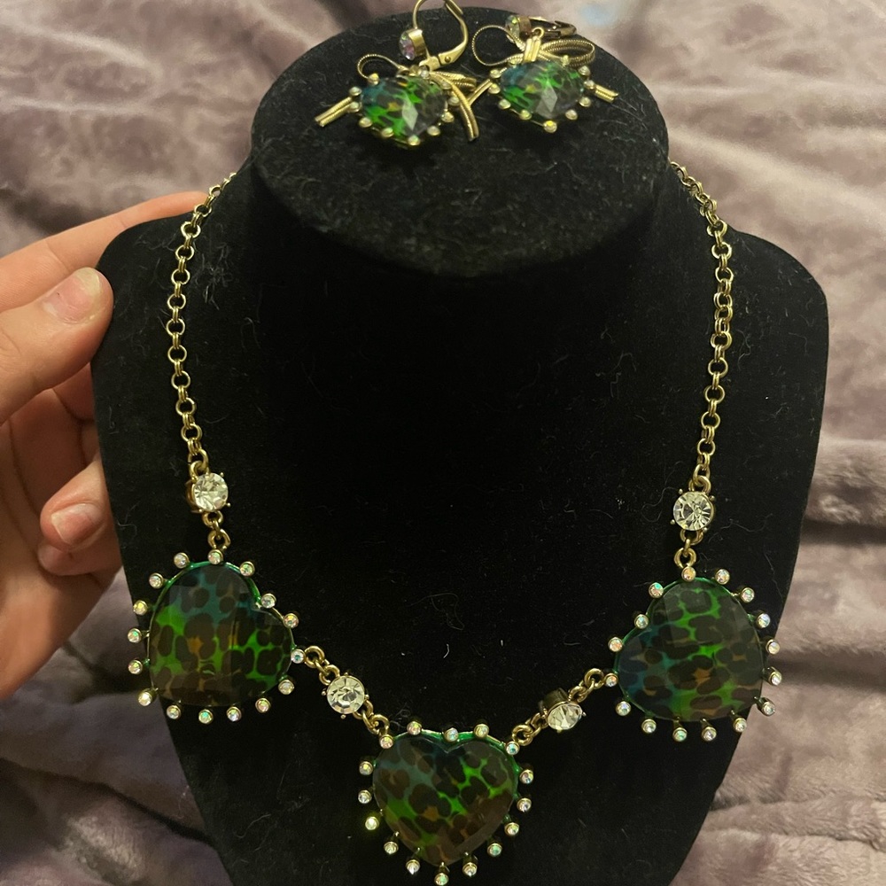 Betsey Johnson earring and necklace set